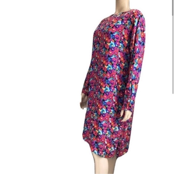 Vintage Carolyne Barton multi color long sleeve dress - Picture 2 of 12